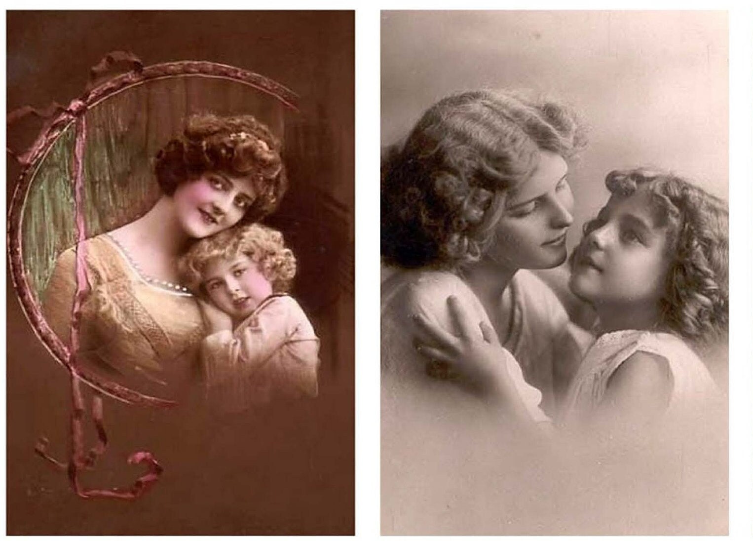 Large Rice Paper for Decoupage - Furniture Decoupage - Vintage Decoupage - Decoupage Paper - Mother & Child
