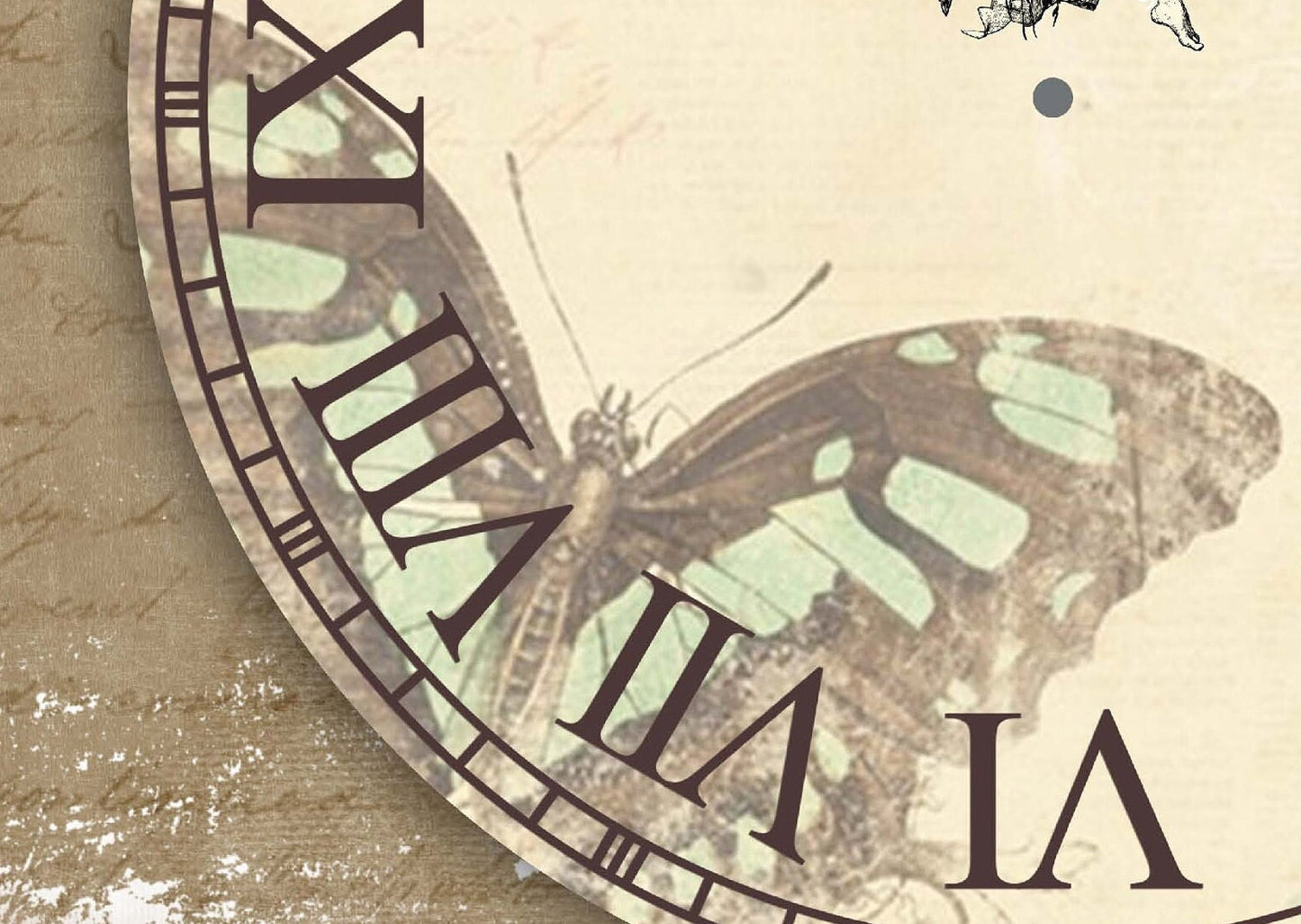 Large Rice Paper for Decoupage - Furniture Decoupage - Vintage Decoupage - Decoupage Paper - Fairytale Clock