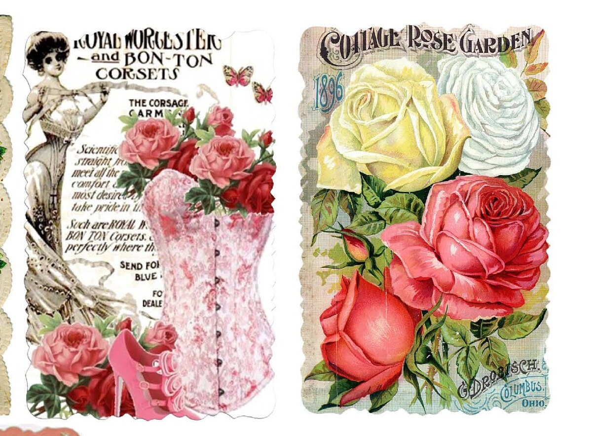 Large Rice Paper for Decoupage - Furniture Decoupage - Vintage Decoupage - Floral Decoupage Paper