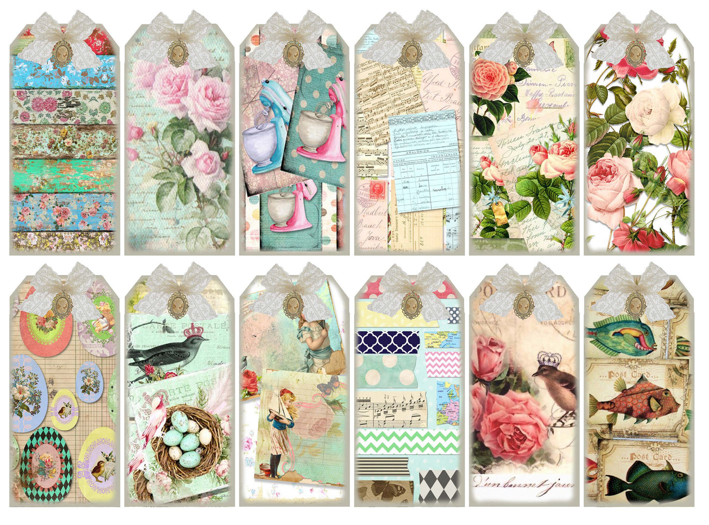 Large Rice Paper for Decoupage - Furniture Decoupage - Vintage Decoupage - Floral Decoupage Paper - Roses