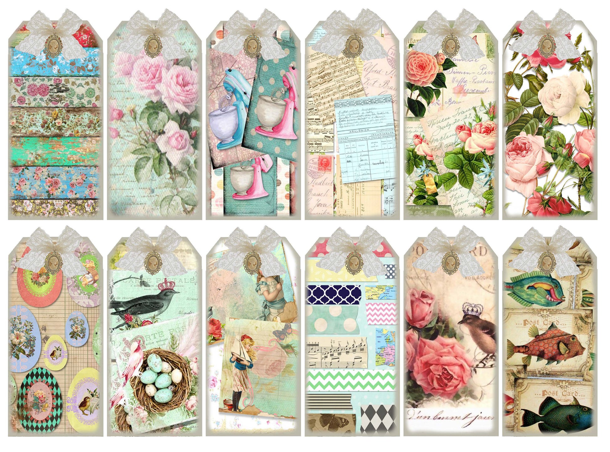 Large Rice Paper for Decoupage - Furniture Decoupage - Vintage Decoupage - Floral Decoupage Paper - Roses