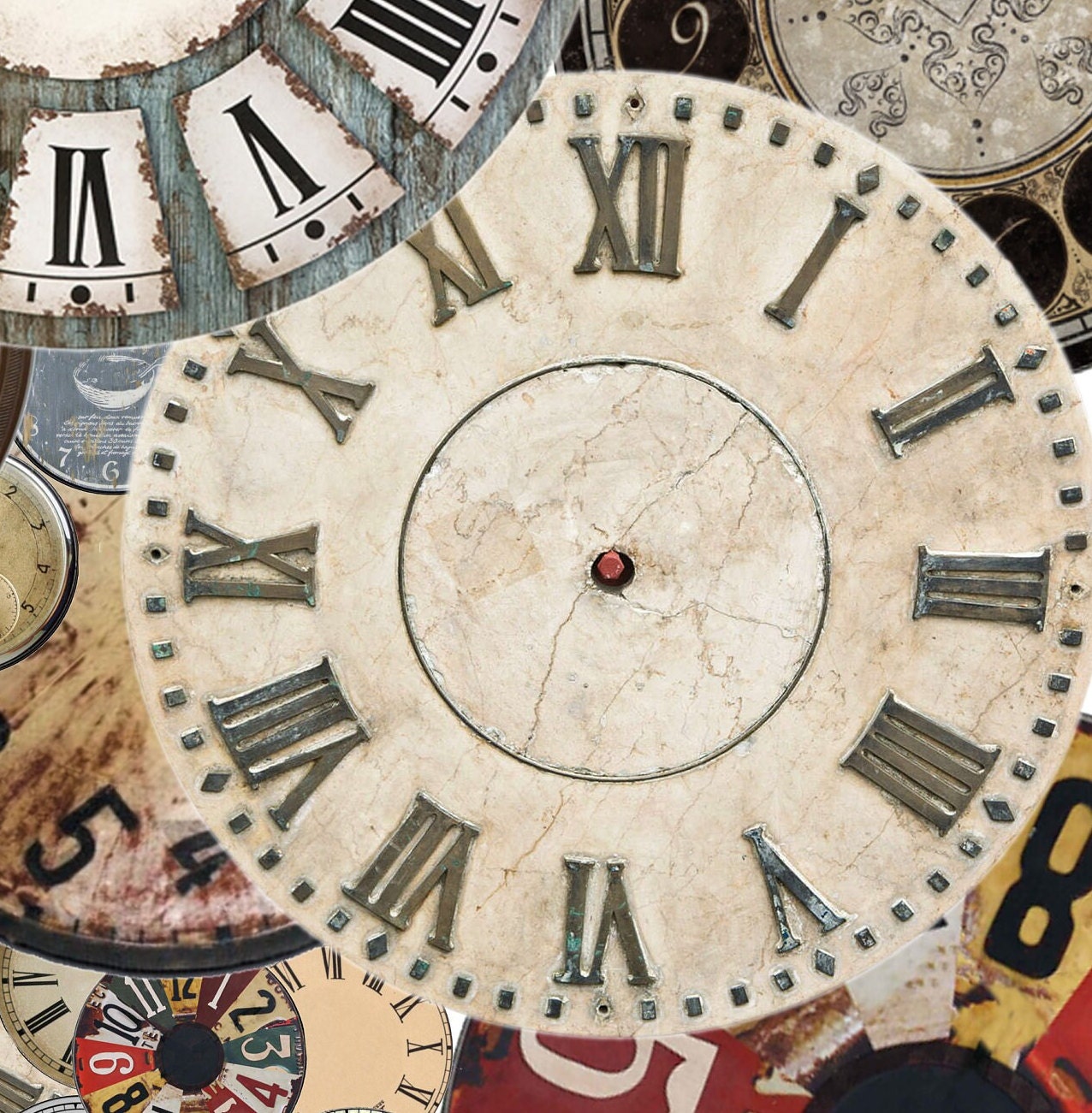 Large Rice Paper for Decoupage - Furniture Decoupage - Vintage Decoupage - Decoupage Paper - Clocks