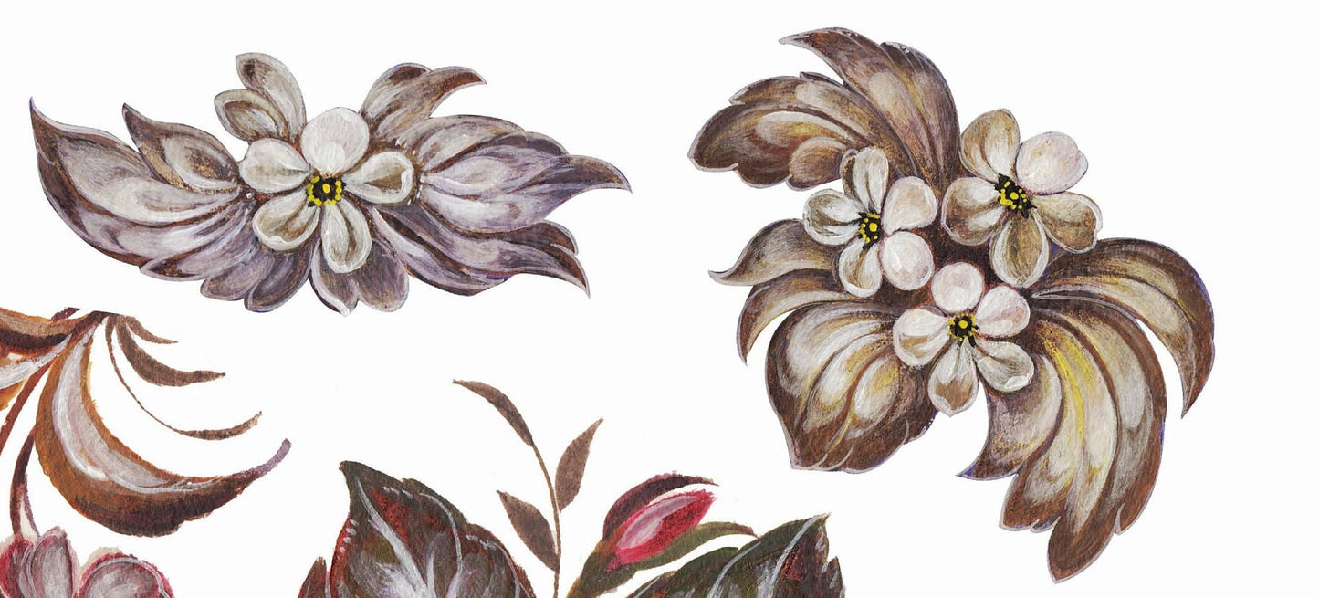 Oil Paint Flowers - Large Rice Paper for Decoupage - Furniture Decoupage - Vintage Decoupage - Floral Decoupage Paper