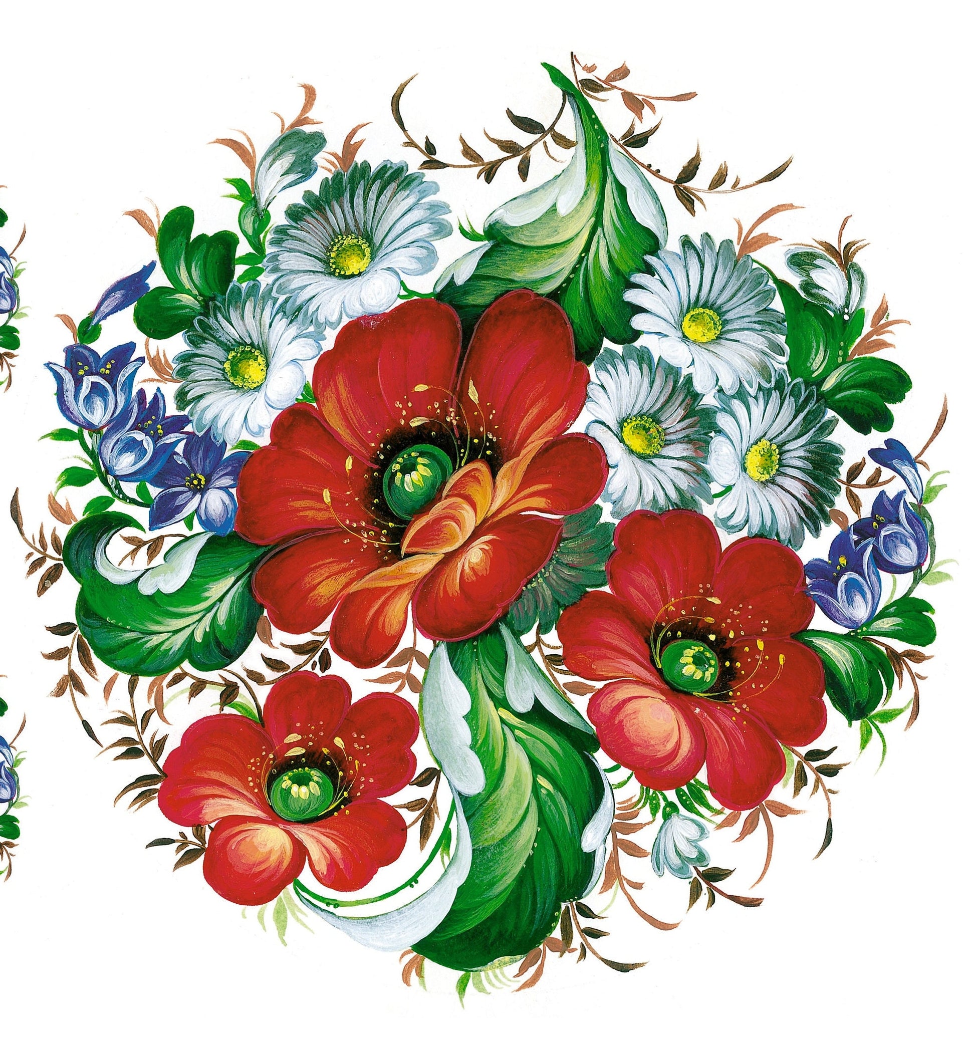 Oil Paint Flowers - Large Rice Paper for Decoupage - Furniture Decoupage - Vintage Decoupage - Floral Decoupage Paper