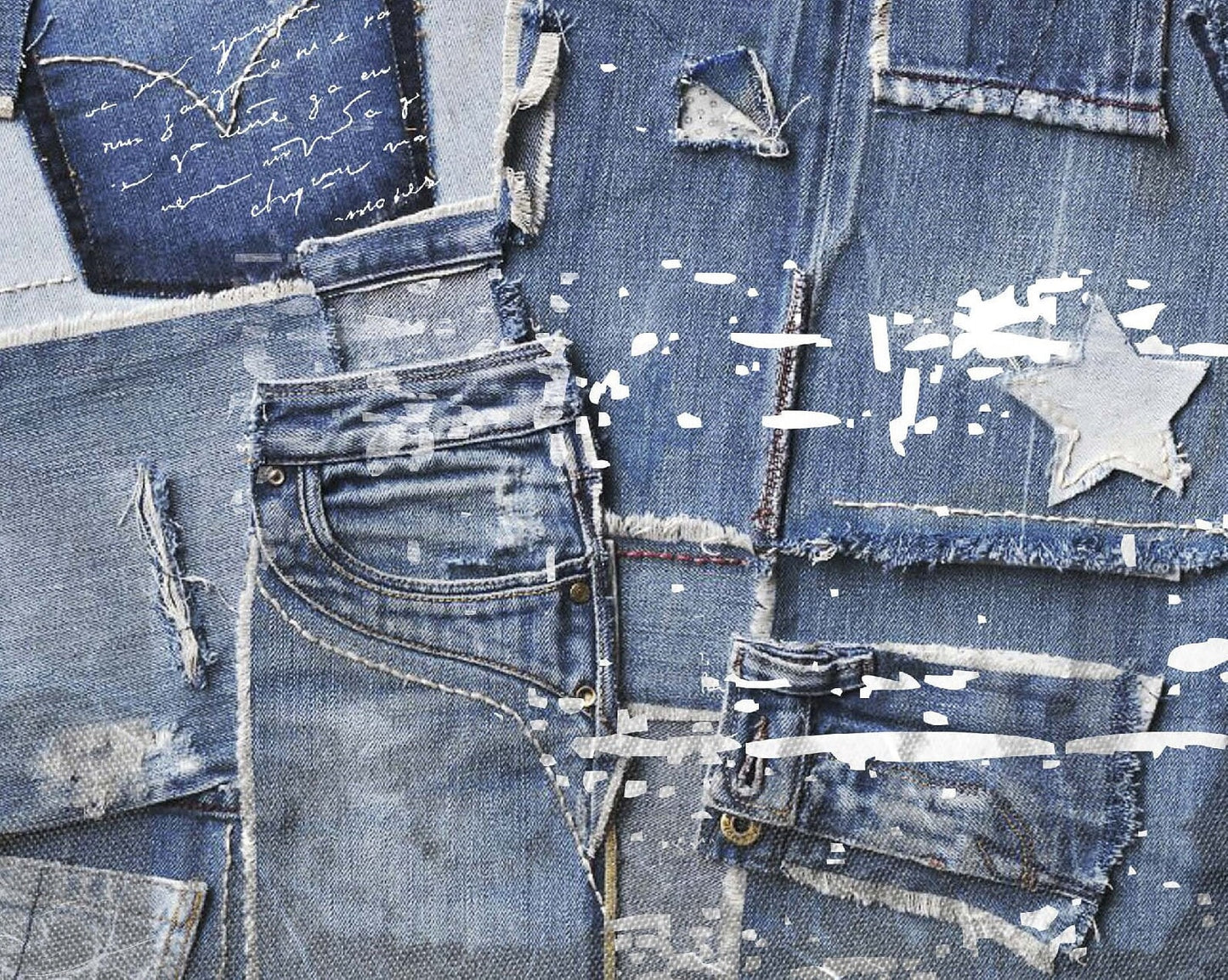 Denim - Large Rice Paper for Decoupage - Furniture Decoupage - Vintage Decoupage - Decoupage Paper