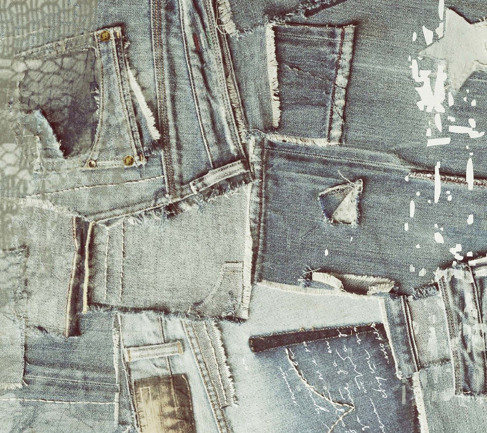 Denim Rice Paper - Large Decoupage Paper for Furniture