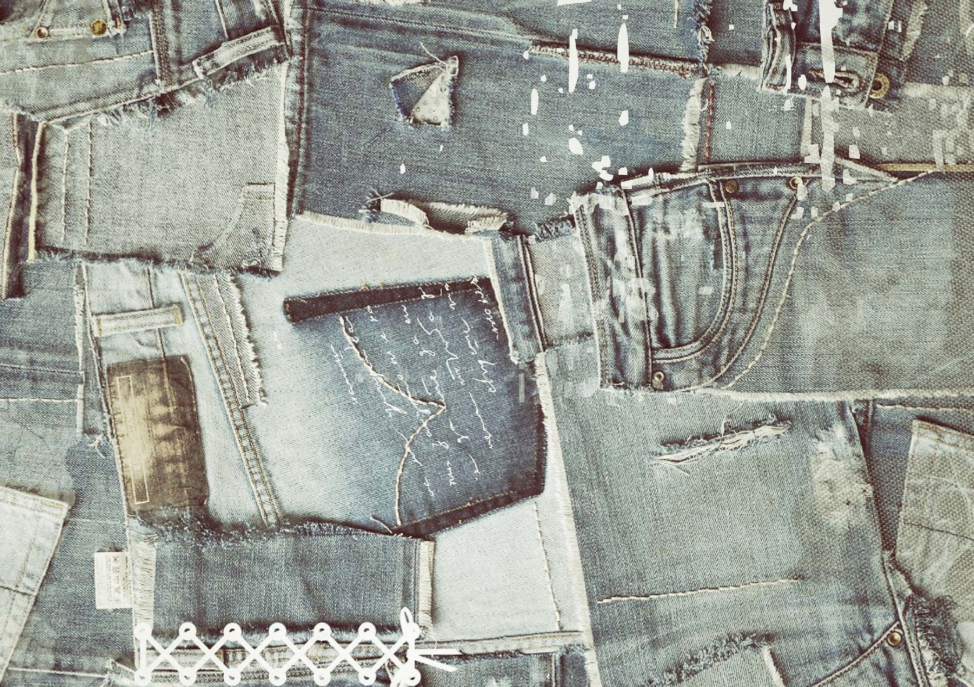 Denim Rice Paper - Large Decoupage Paper for Furniture