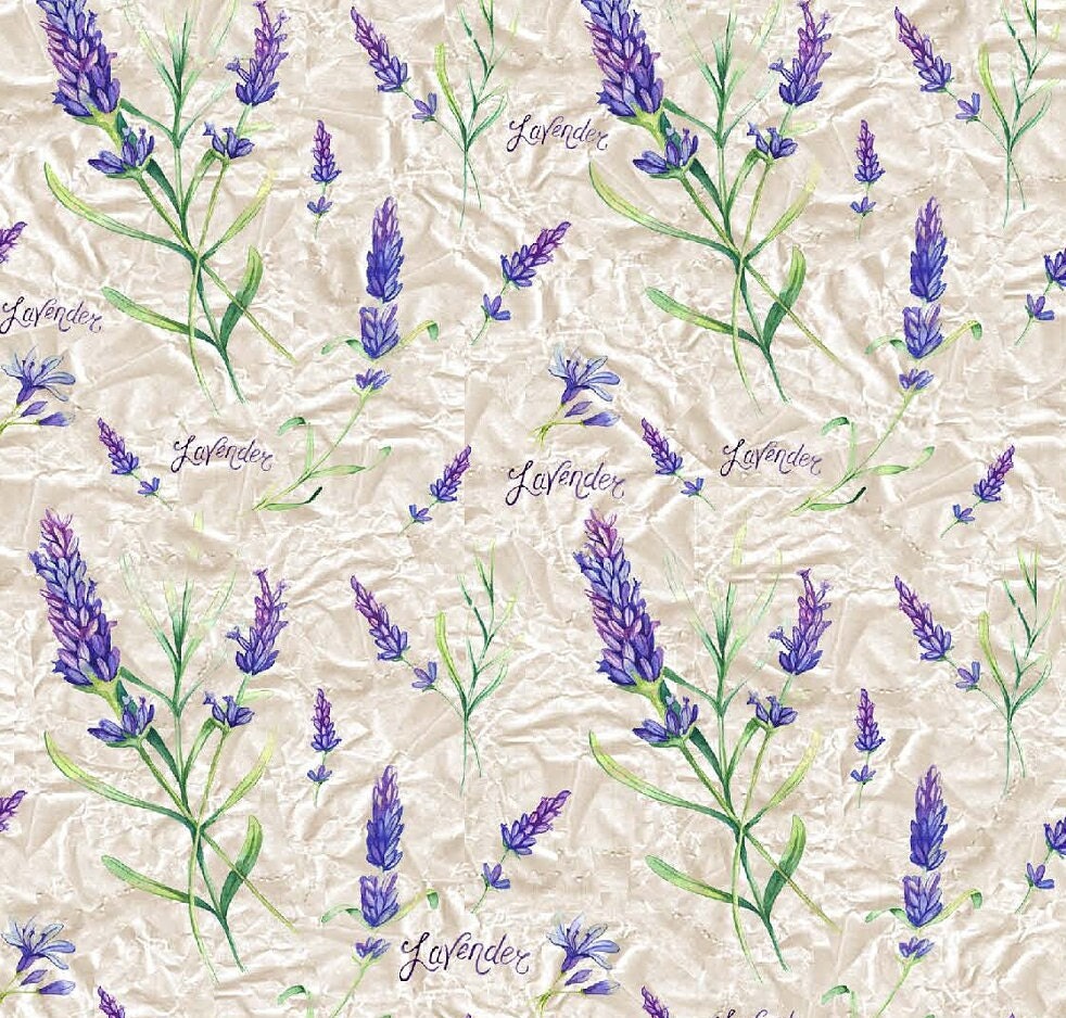 Levander - Large Rice Paper for Decoupage - Furniture Decoupage - Vintage Decoupage - Decoupage Paper