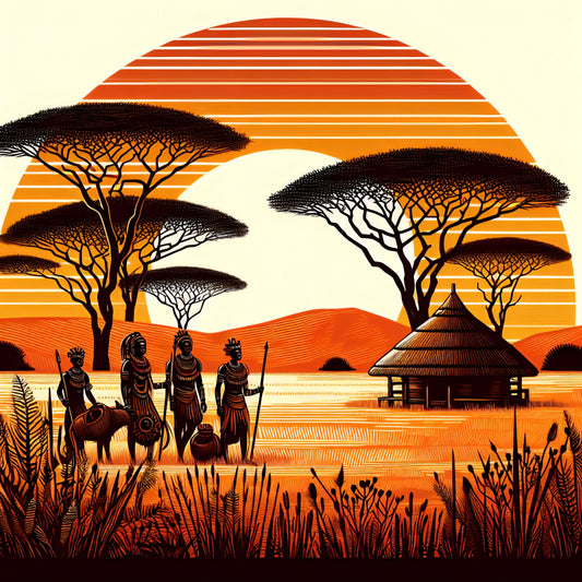 african tribe decoupage paper