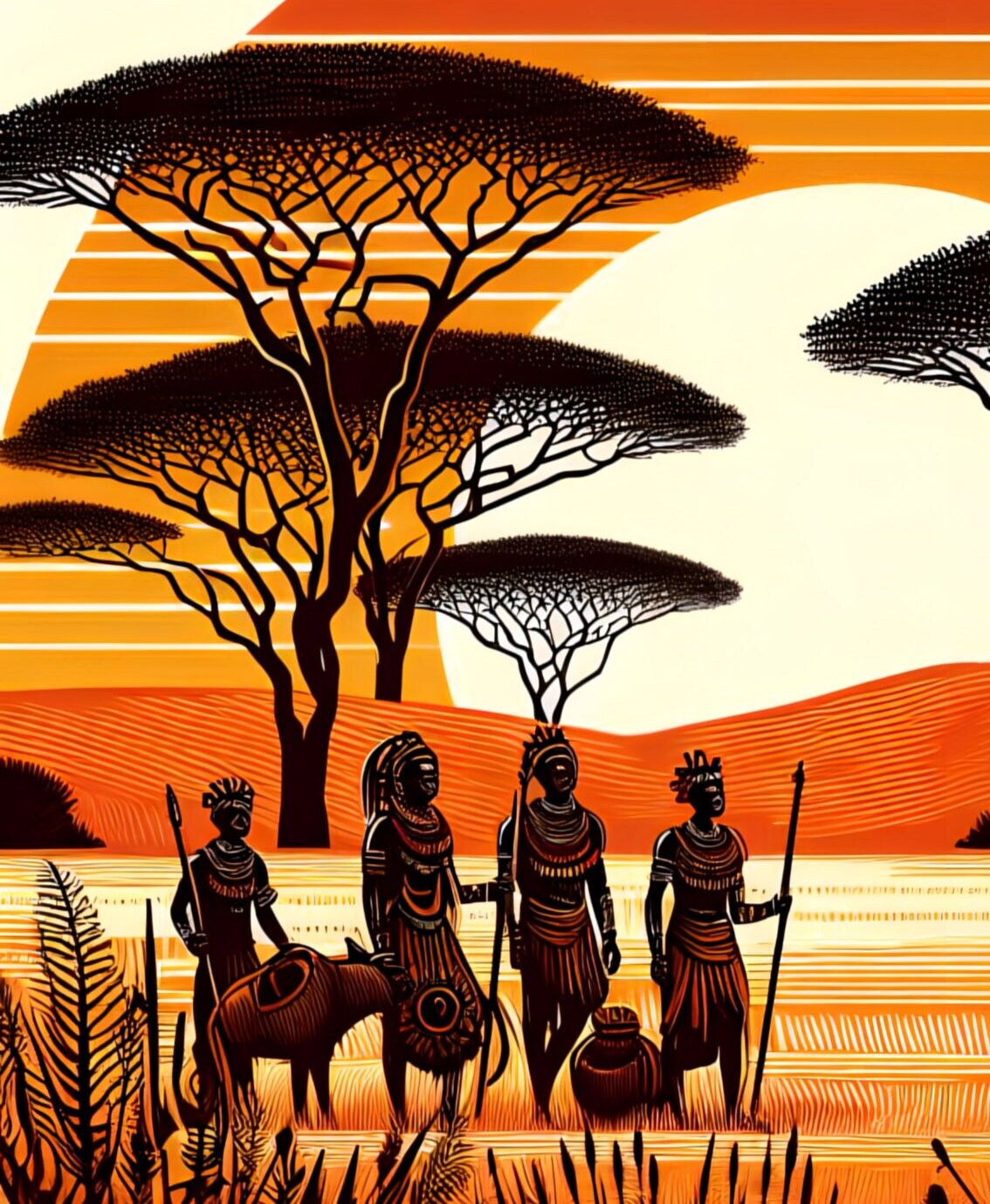 African Tribe - Decoupage Paper for Furniture - Rice Paper Decoupage - Large Decoupage Paper