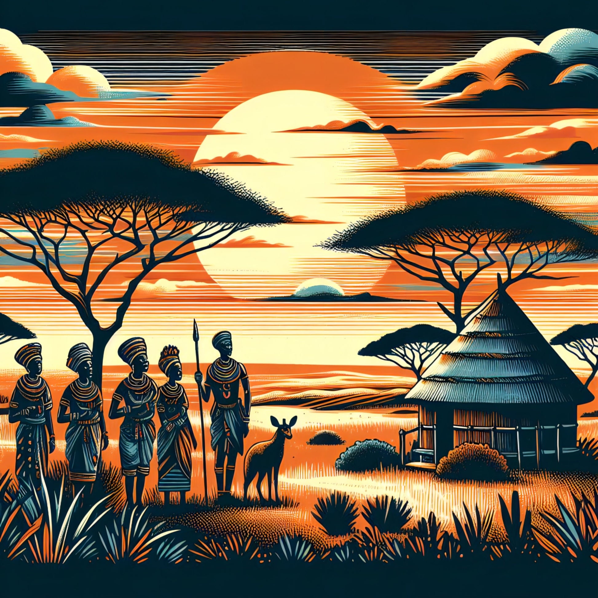 African Tribe - Decoupage Paper for Furniture - Rice Paper Decoupage - Large Decoupage Paper