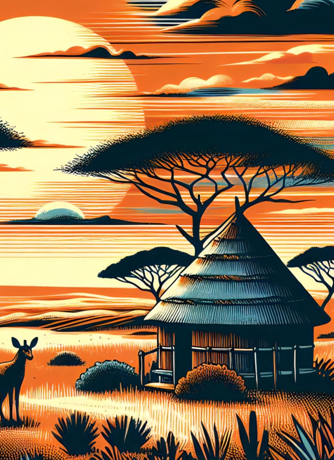 African Tribe - Decoupage Paper for Furniture - Rice Paper Decoupage - Large Decoupage Paper