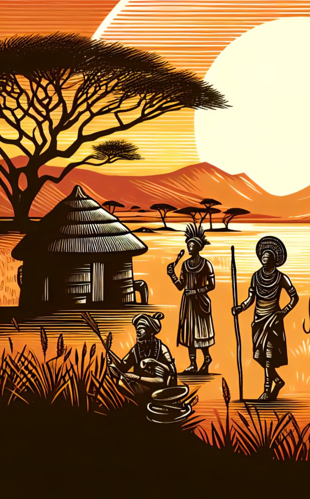 African Tribe - Decoupage Paper for Furniture - Rice Paper Decoupage - Large Decoupage Paper