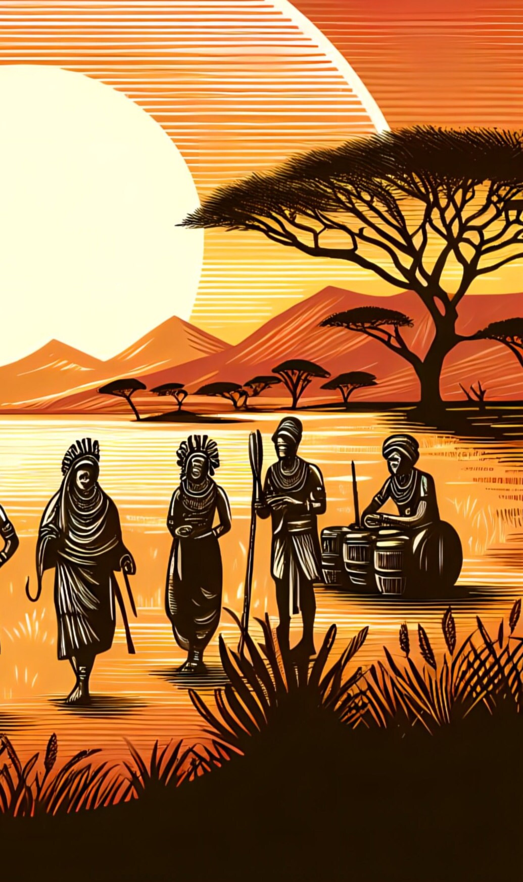 African Tribe - Decoupage Paper for Furniture - Rice Paper Decoupage - Large Decoupage Paper