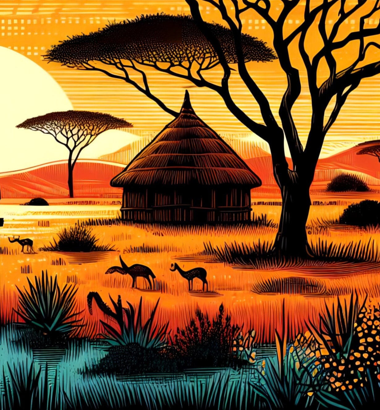 African Tribe - Decoupage Paper for Furniture - Rice Paper Decoupage - Large Decoupage Paper