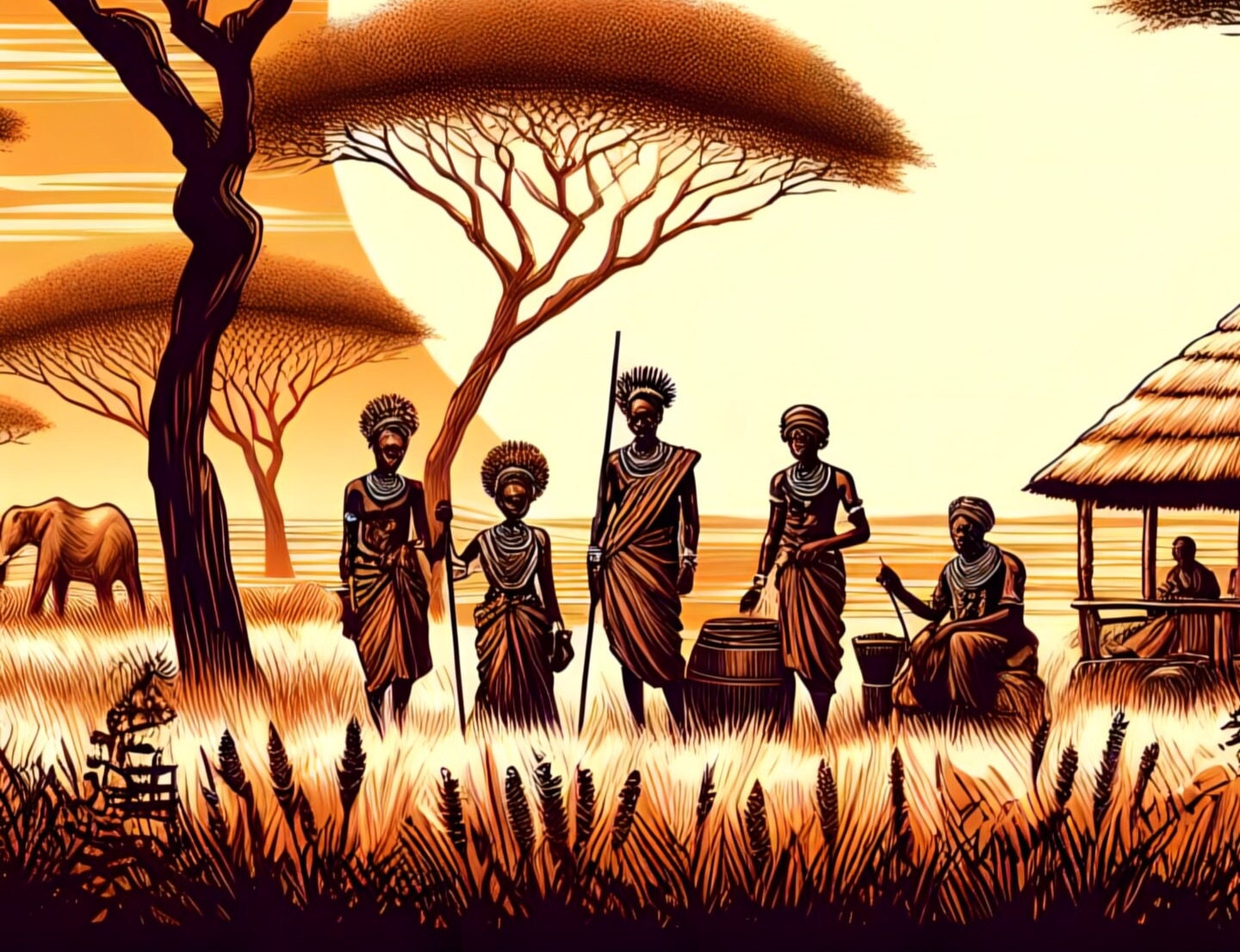 African Tribe - Decoupage Paper for Furniture - Rice Paper Decoupage - Large Decoupage Paper