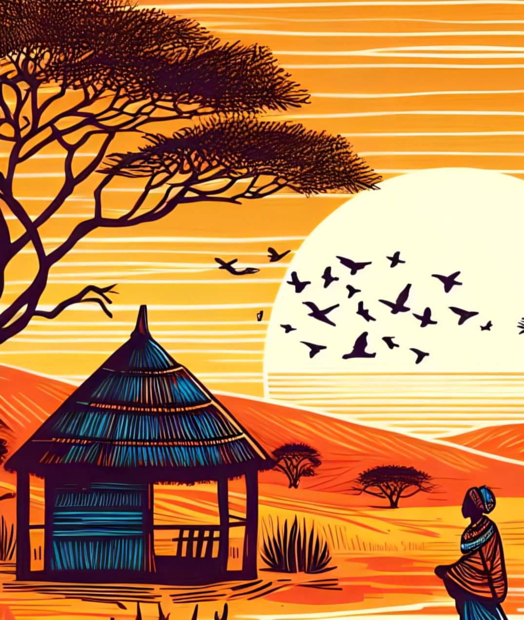 African Tribe - Decoupage Paper for Furniture - Rice Paper Decoupage - Large Decoupage Paper
