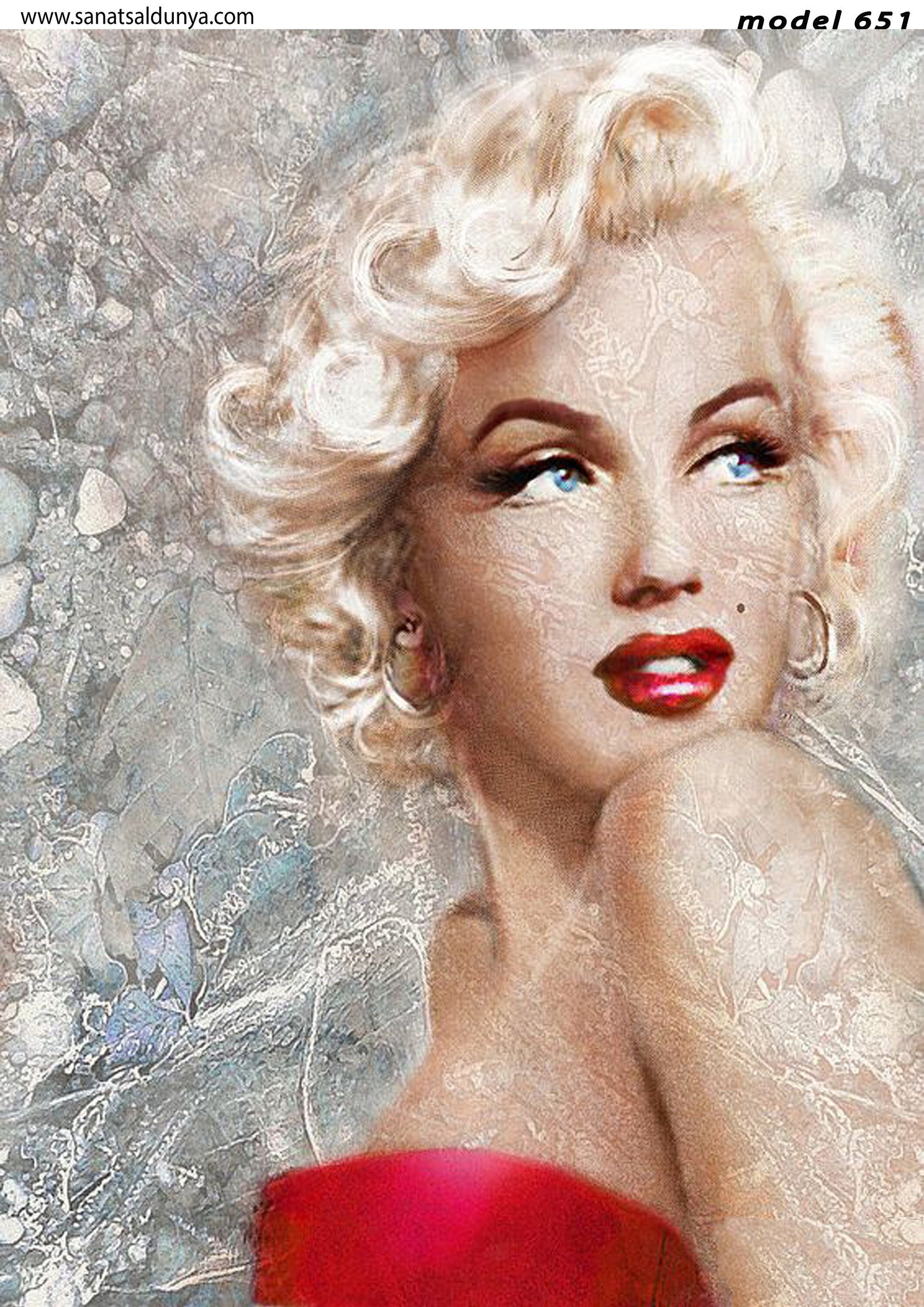 Marilyn - Decorative Decoupage Paper for Furniture - Large Size Rice Paper