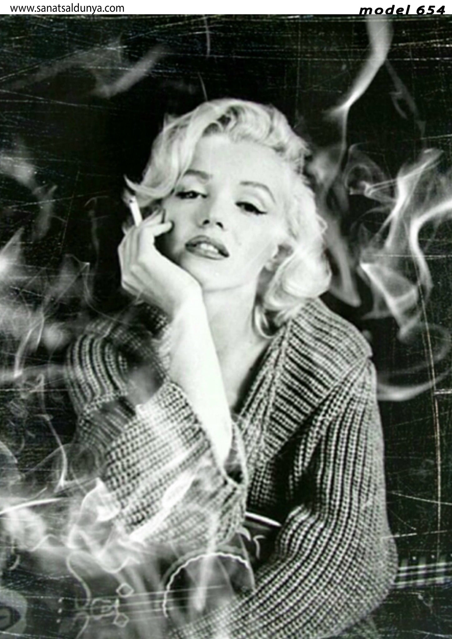 Marilyn Monroe Decoupage Paper - Black & White Rice Paper for Furniture