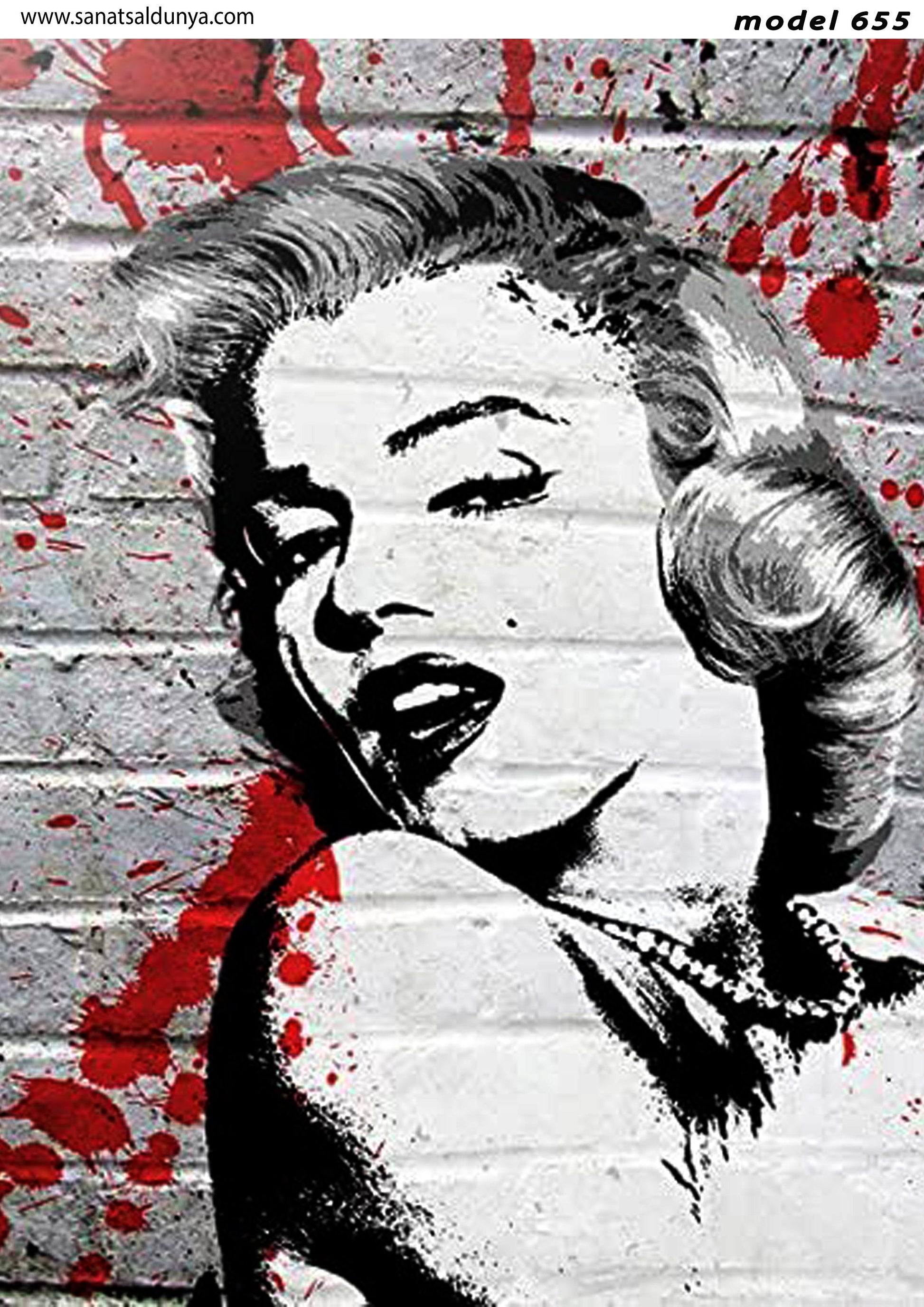 Marilyn - Decorative Decoupage Paper - Decoupage for Furniture - Large Size Rice Paper - Black White