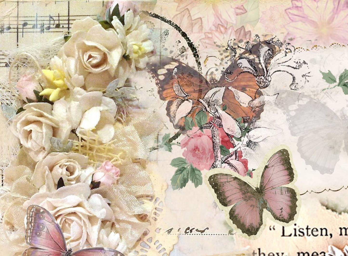 Romance - Large Rice Paper for Decoupage - Furniture Decoupage - Vintage Decoupage - Decoupage Paper