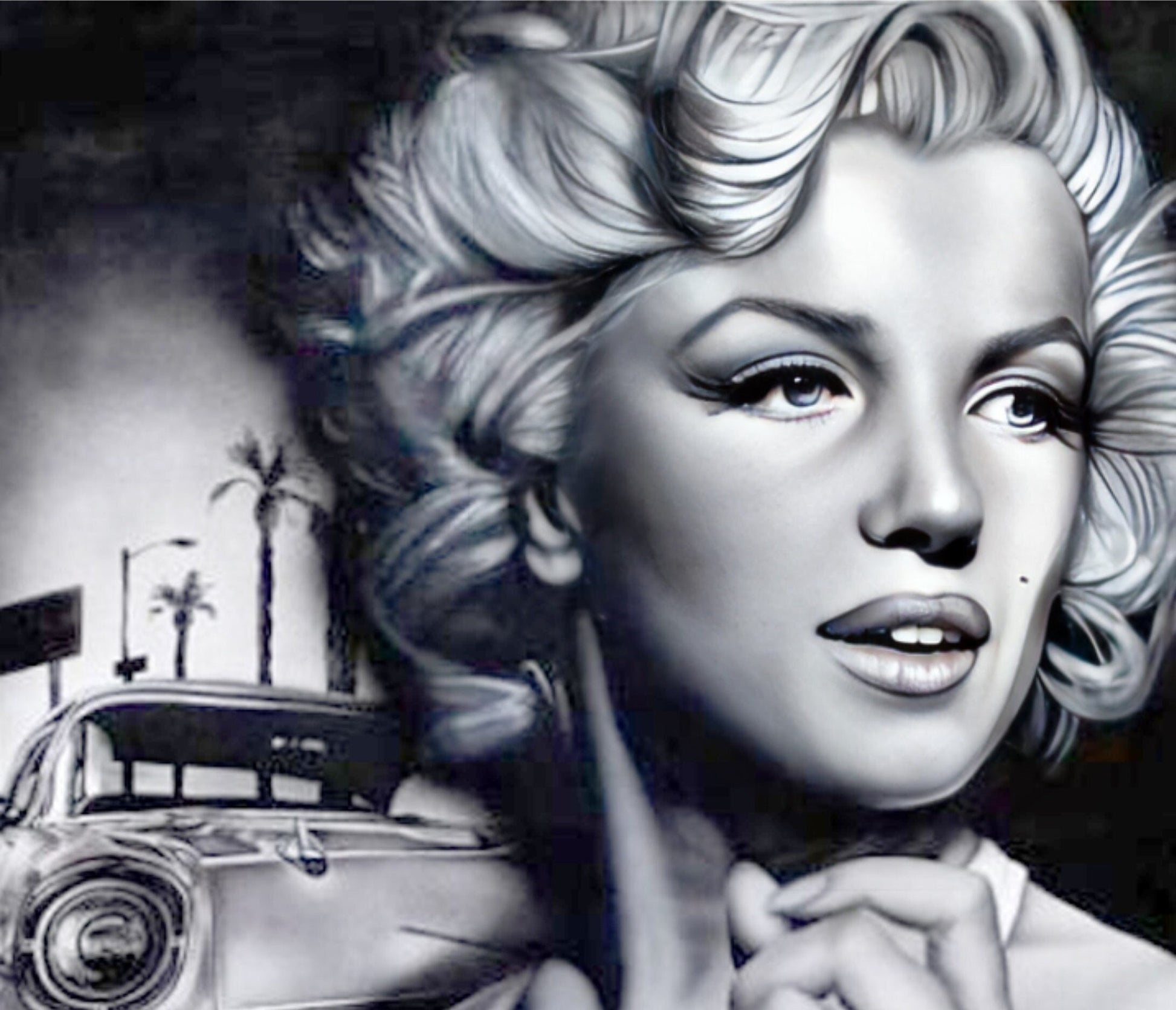 Marilyn - Decorative Decoupage Paper - Decoupage for Furniture - Large Size Rice Paper - Black White