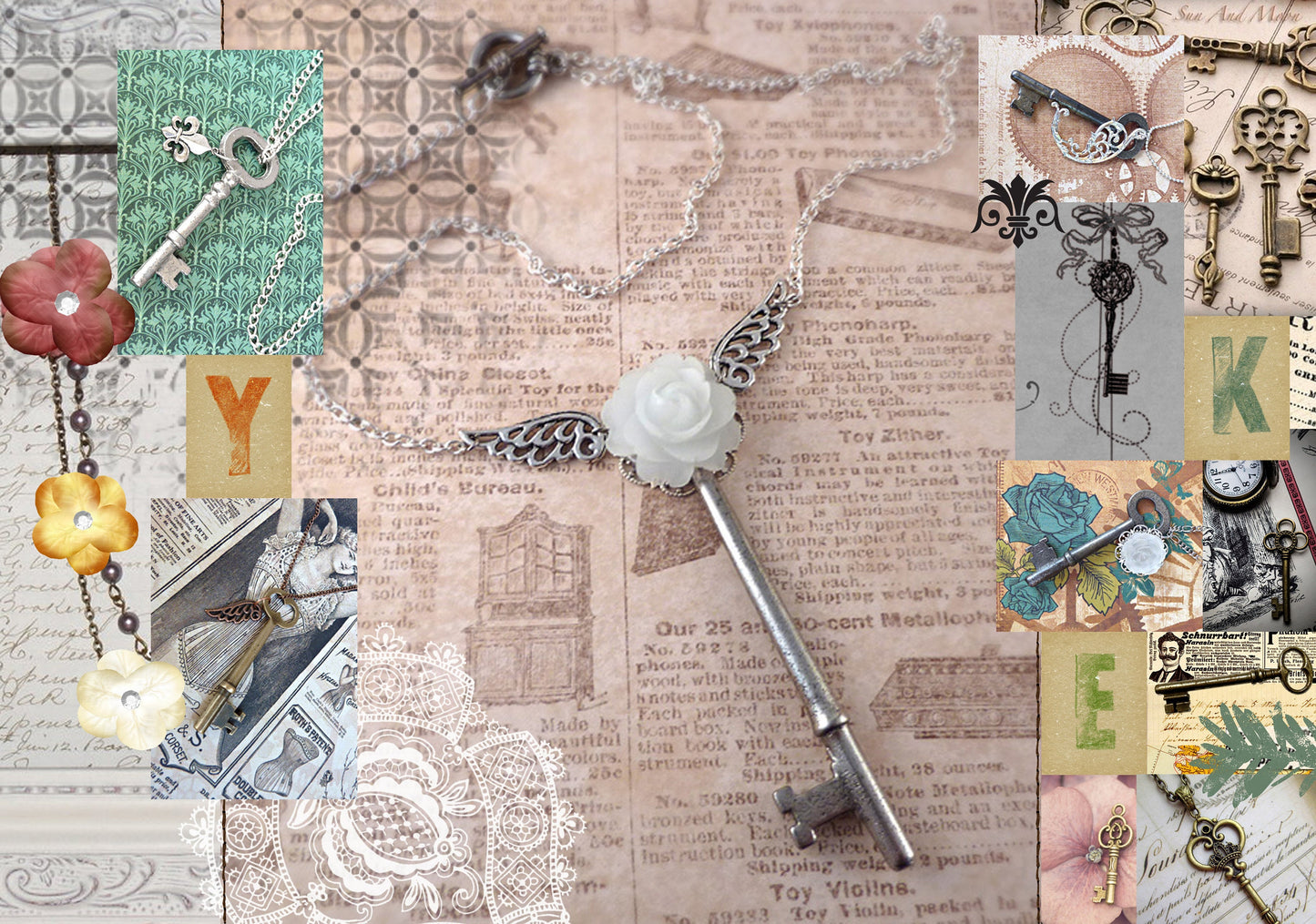 key decoupage paper