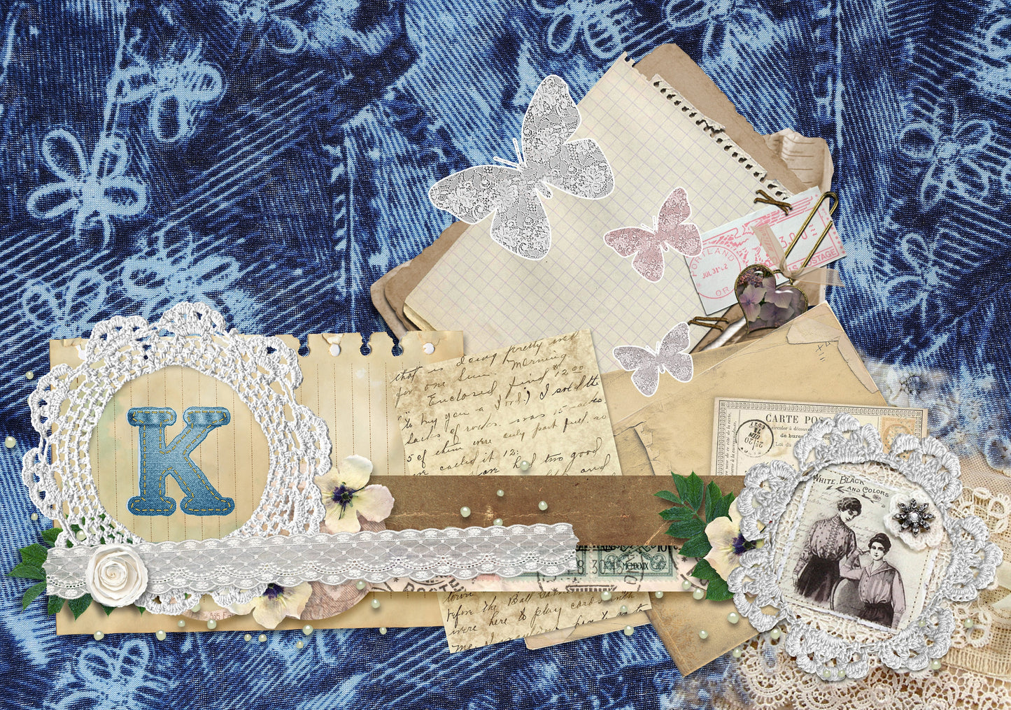 K collage decoupage paper