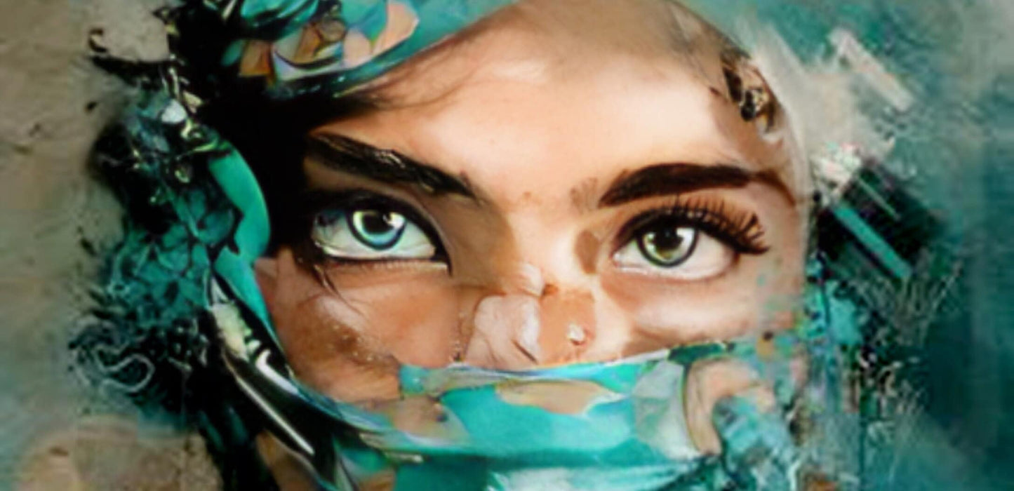 Decoupage Paper - Decoupage for Furniture - Large Size Rice Paper - Oil Paint Beautiful Eyes