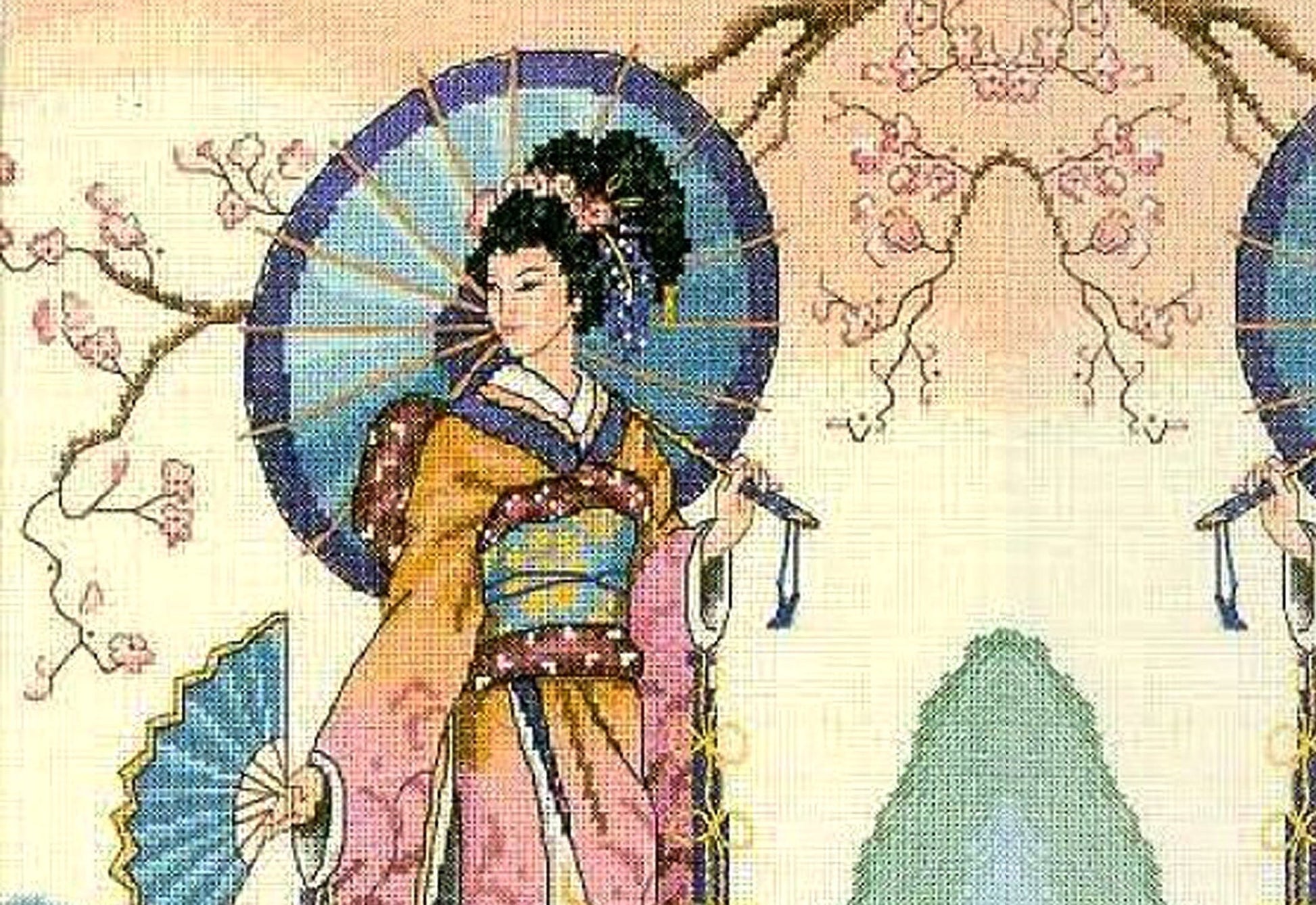 Decoupage Paper - Decoupage for Furniture - Large Size Rice Paper - Pink Dress Geisha