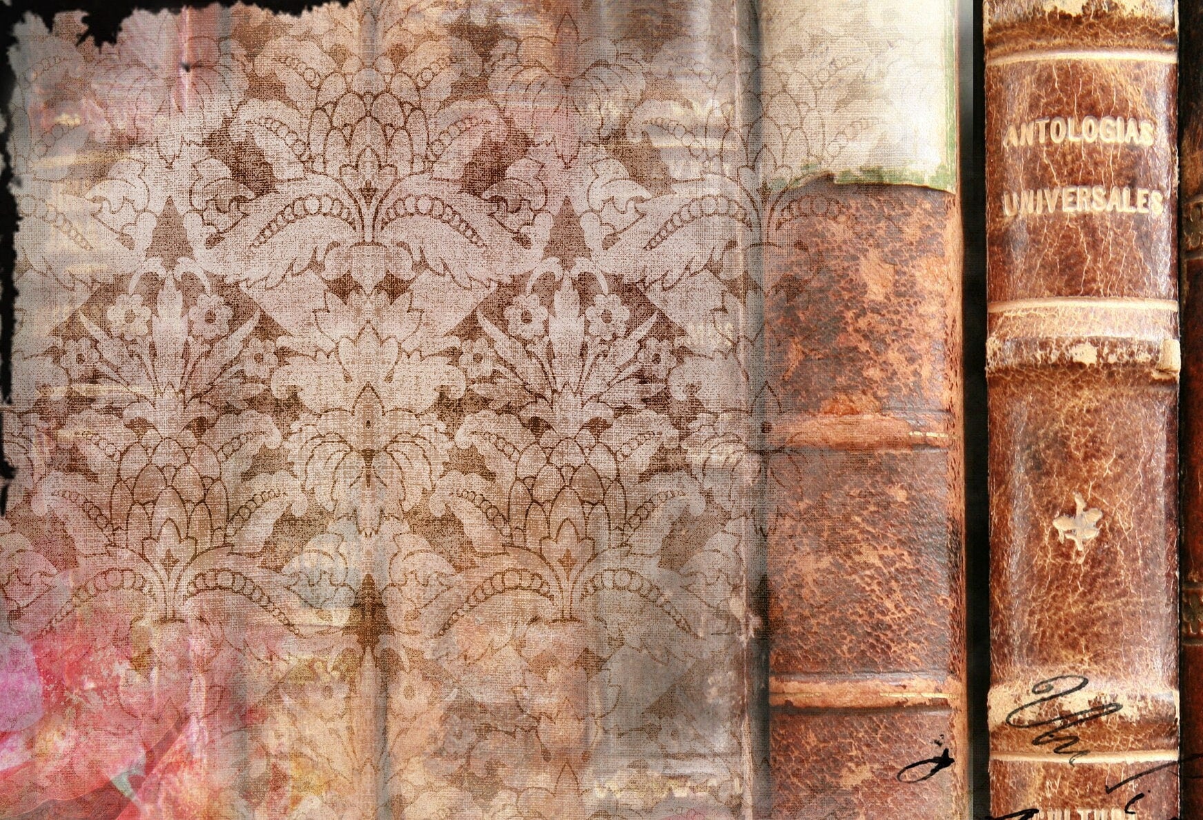 Large Decoupage for Furniture - Vintage Decoupage - Floral Decoupage Paper - Rice Paper - Antique Clocks
