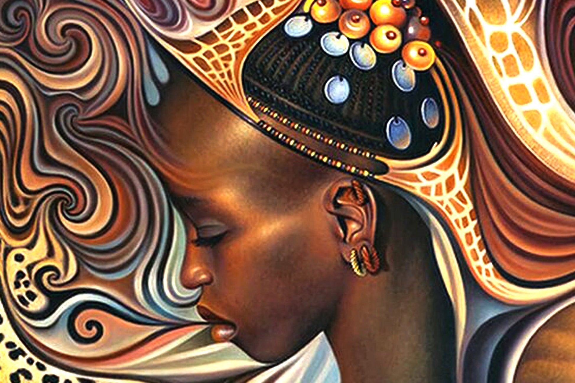 Decoupage Paper - Decoupage for Furniture - Large Size Rice Paper - Beautiful Afro Woman
