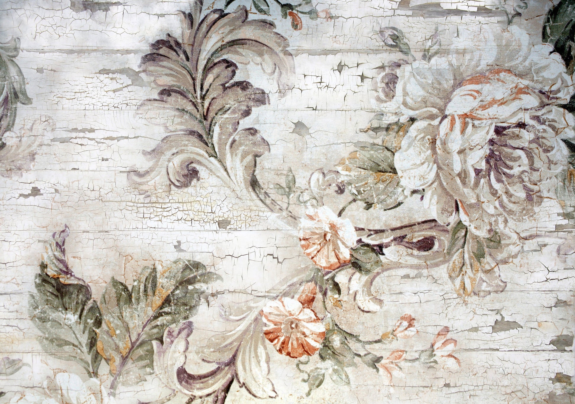 Large Decoupage Paper for Furniture - Rice Paper - Vintage - White Floral