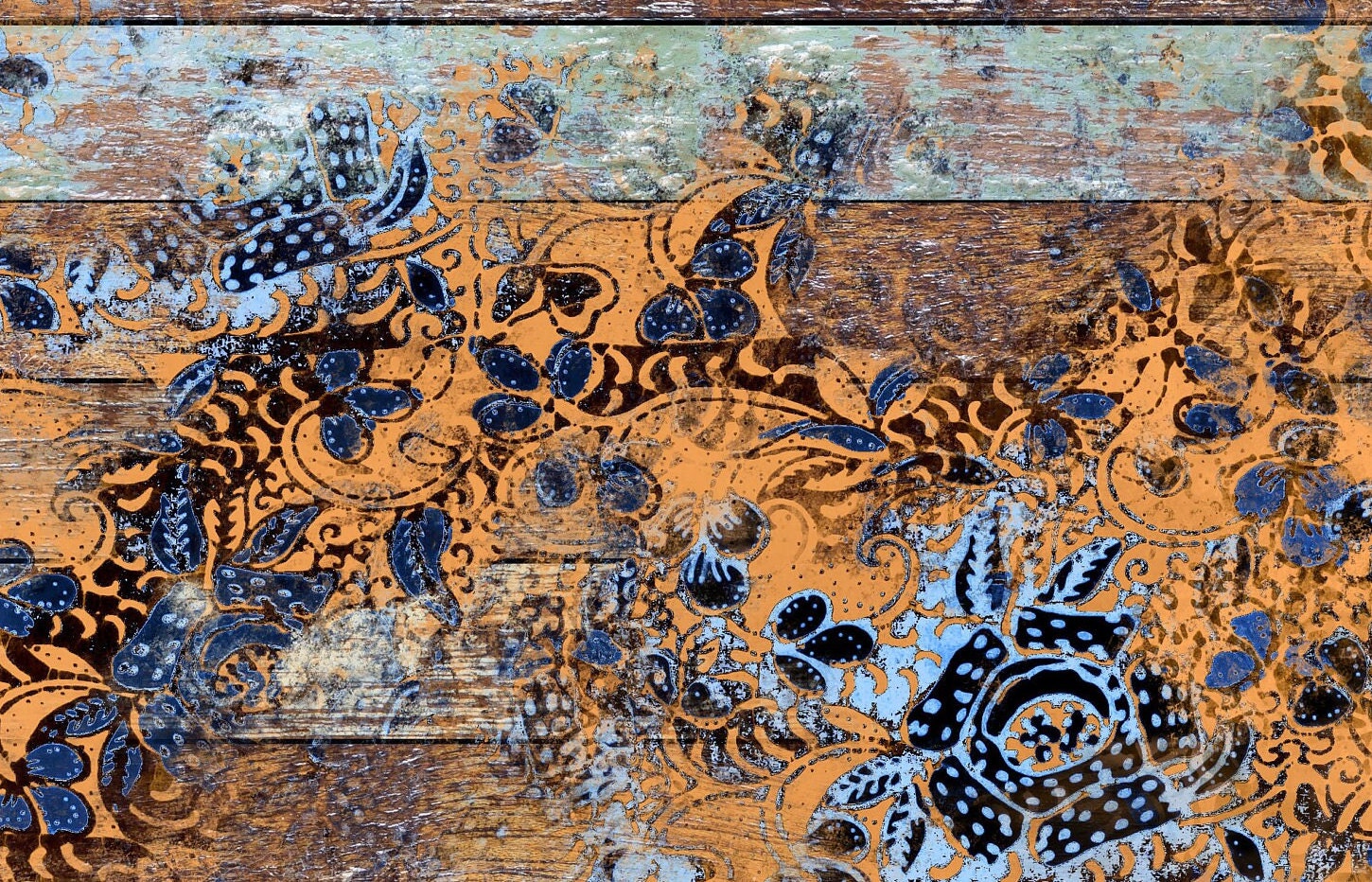 Large Decoupage for Furniture - Rice Paper - Vintage Decoupage - Floral Decoupage Paper - Rice Paper - Blue Flowers