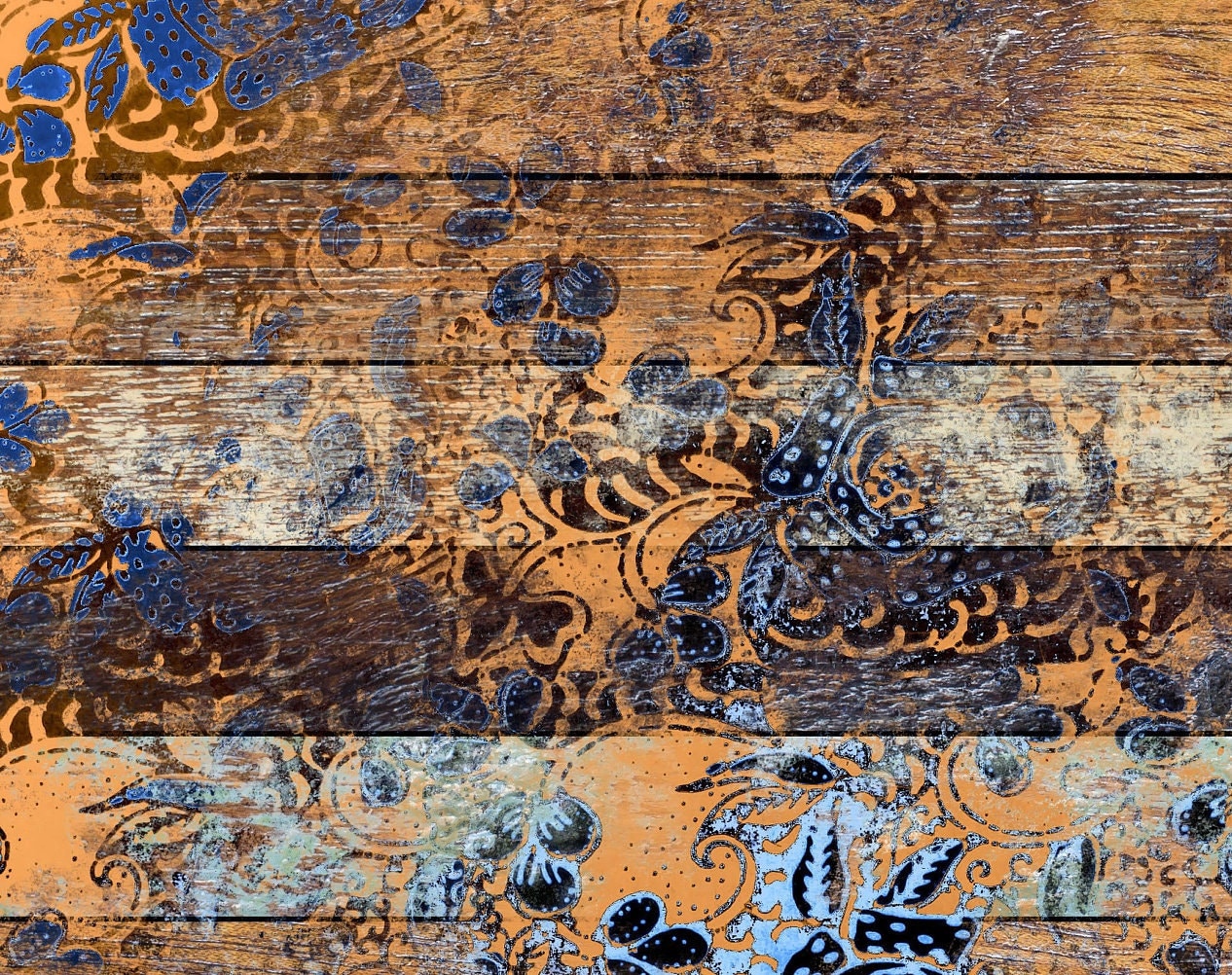 Large Decoupage for Furniture - Rice Paper - Vintage Decoupage - Floral Decoupage Paper - Rice Paper - Blue Flowers