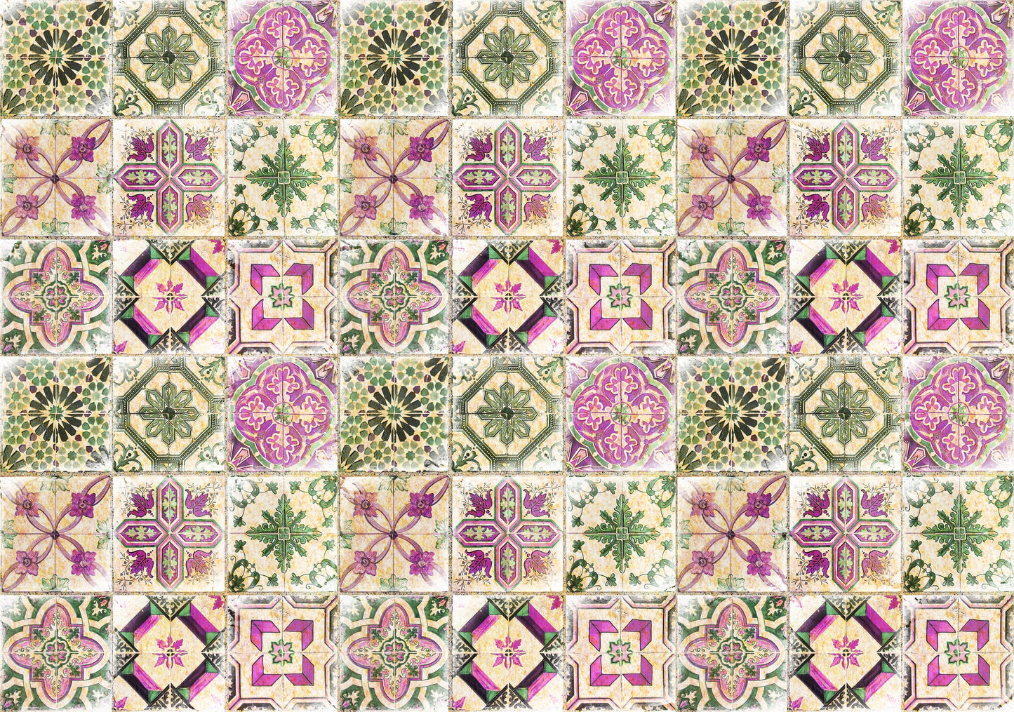 Large Decoupage for Furniture - Rice Paper - Vintage Decoupage - Floral Decoupage Paper - Rice Paper - Colorful Tile