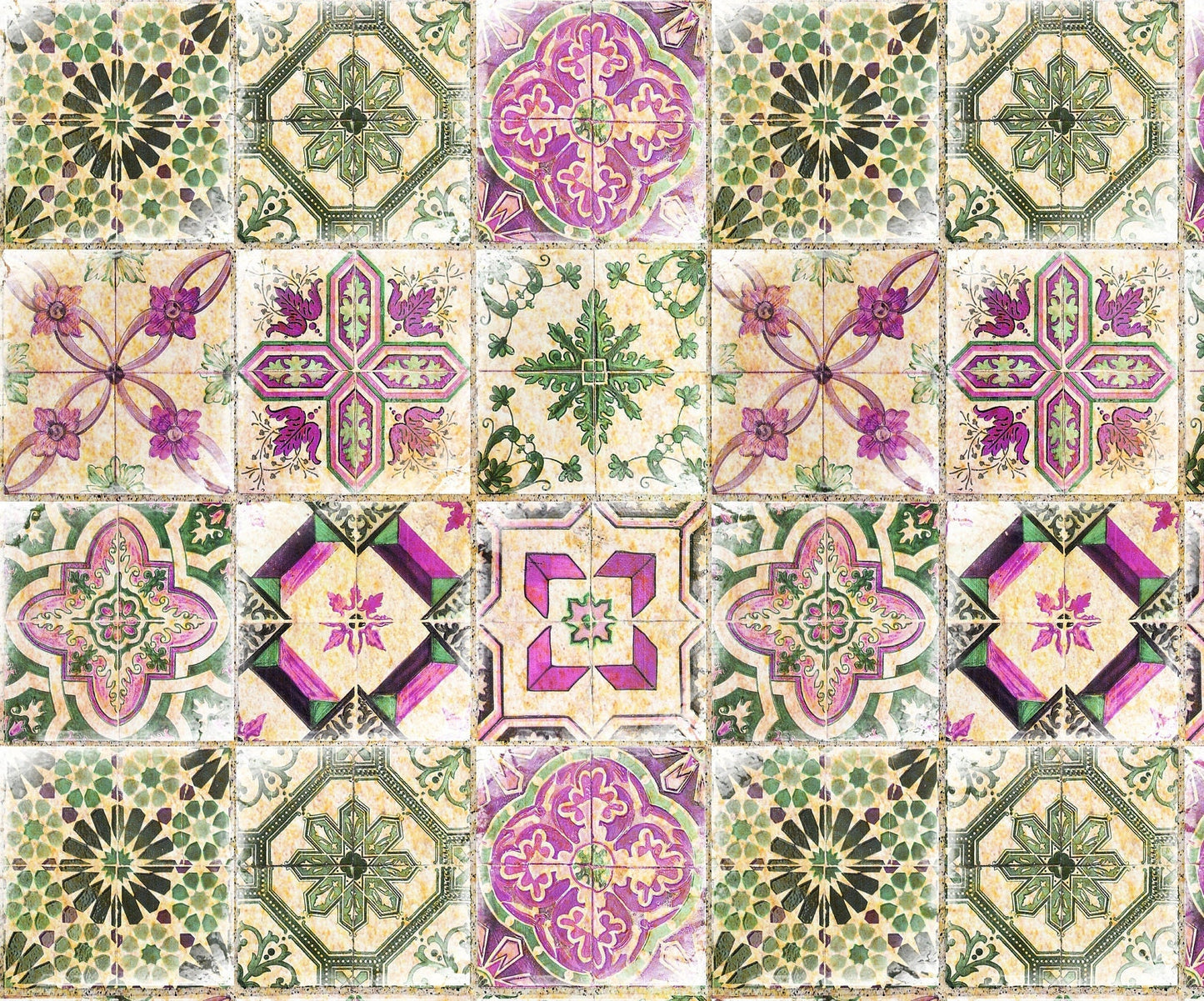 Large Decoupage for Furniture - Rice Paper - Vintage Decoupage - Floral Decoupage Paper - Rice Paper - Colorful Tile