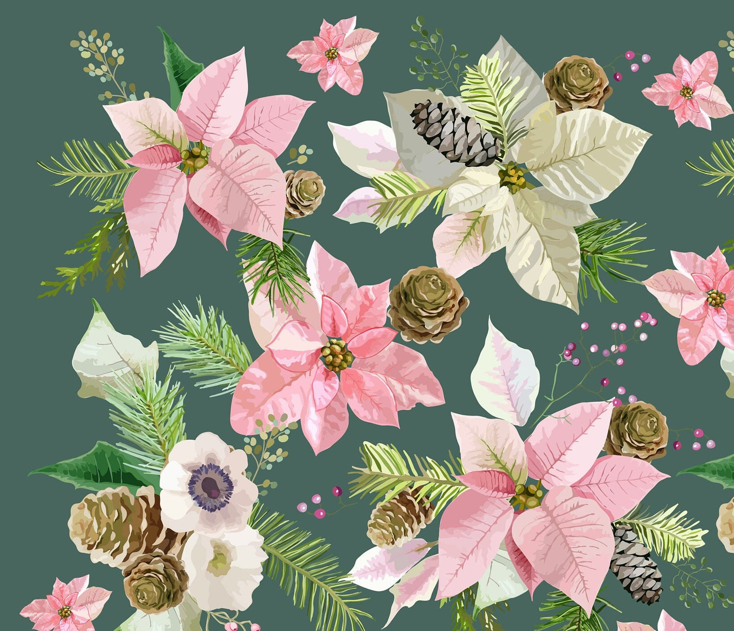 Large Decoupage for Furniture - Rice Paper - Vintage Decoupage - Floral Decoupage Paper - Rice Paper - Green Pink Flowers