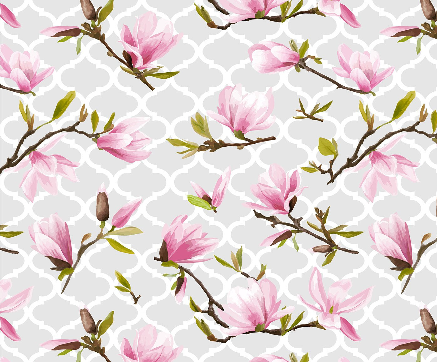 Large Decoupage for Furniture - Rice Paper - Vintage Decoupage - Floral Decoupage Paper - Rice Paper - Green Pink Flowers