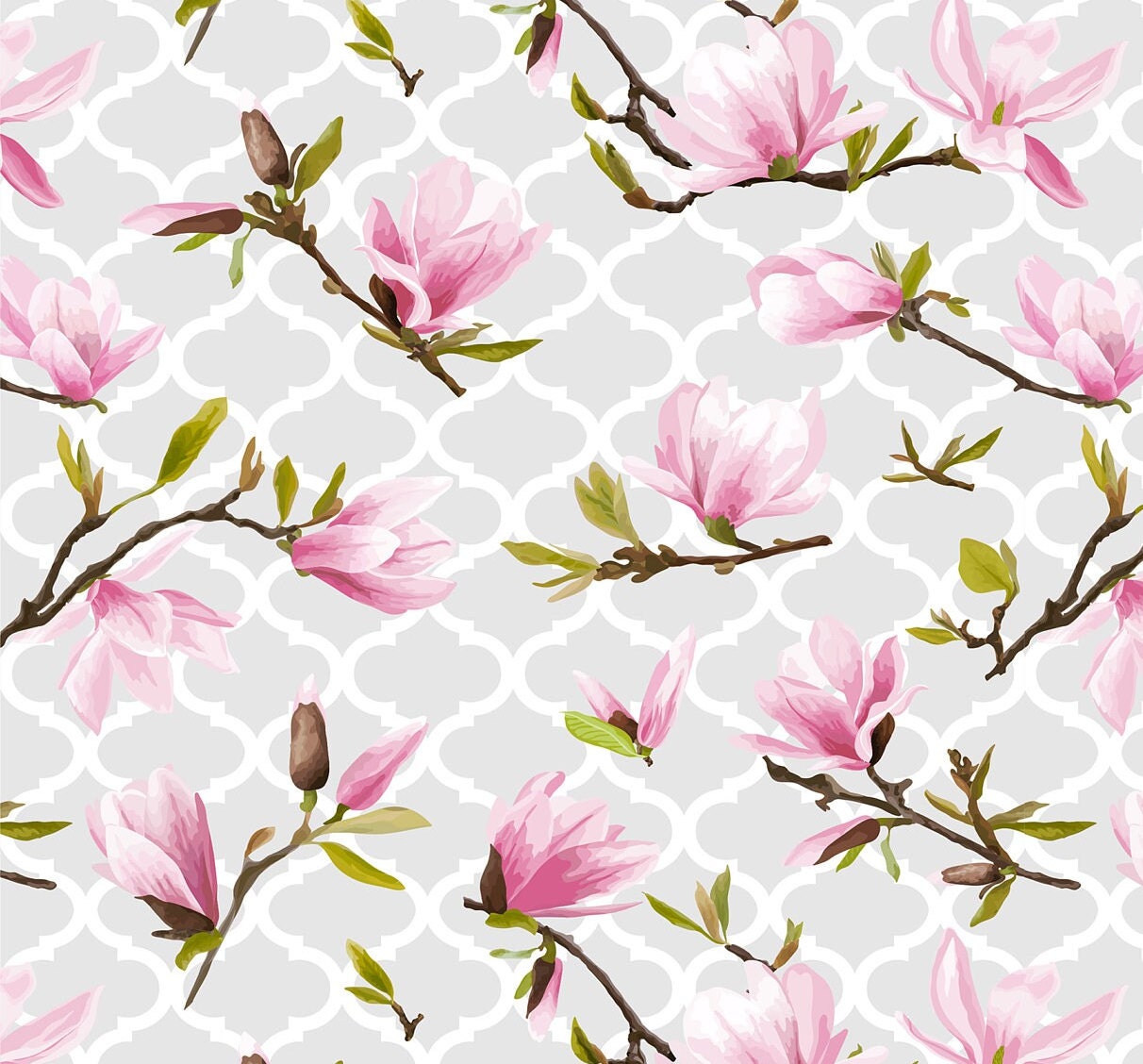 Large Decoupage for Furniture - Rice Paper - Vintage Decoupage - Floral Decoupage Paper - Rice Paper - Green Pink Flowers
