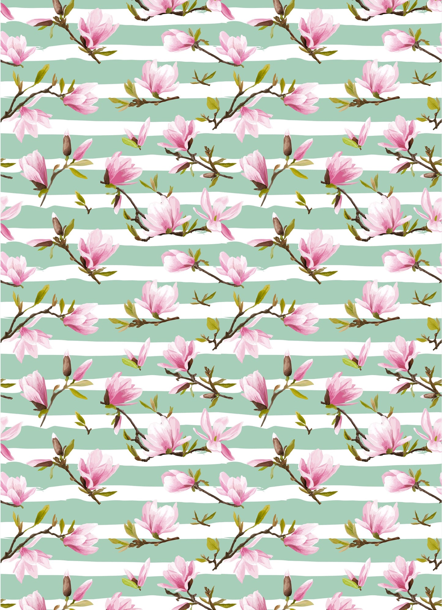 Large Decoupage for Furniture - Rice Paper - Vintage Decoupage - Floral Decoupage Paper - Rice Paper - Green Pink Flowers