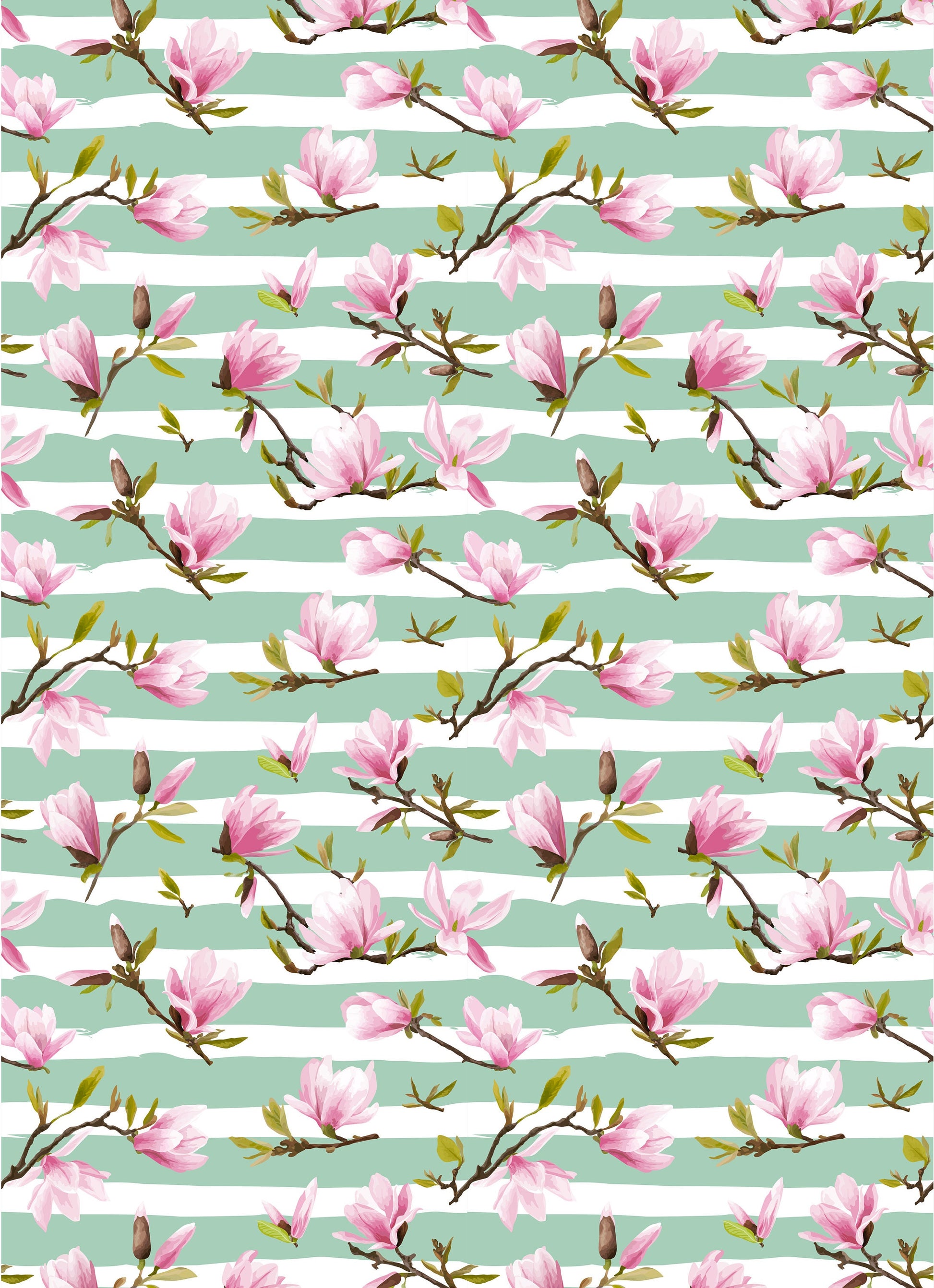 Large Decoupage for Furniture - Rice Paper - Vintage Decoupage - Floral Decoupage Paper - Rice Paper - Green Pink Flowers