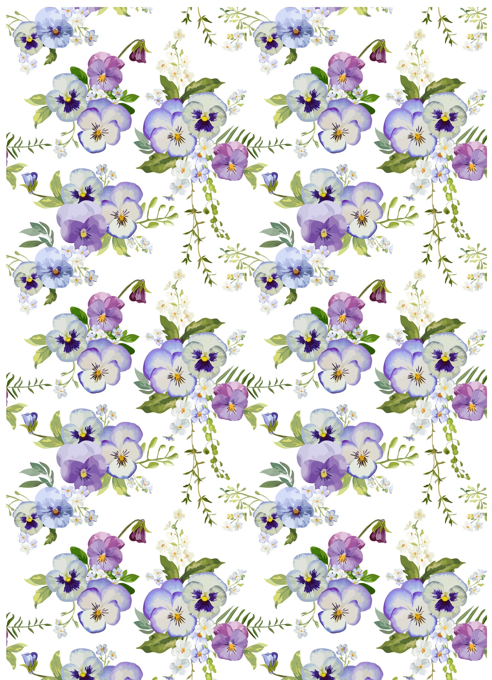 Large Decoupage for Furniture - Rice Paper - Vintage Decoupage - Floral Decoupage Paper - White Grey Pink Flowers