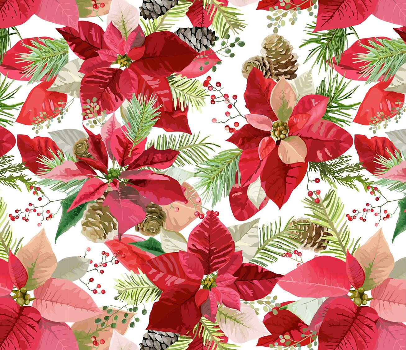Large Decoupage for Furniture - Rice Paper - Vintage Decoupage - Floral Decoupage Paper - Red Flowers