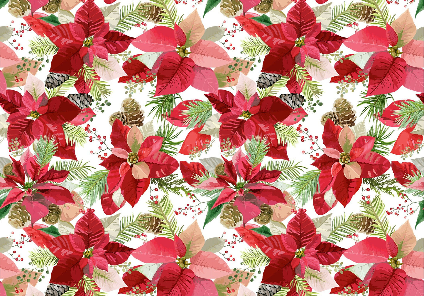 Large Decoupage for Furniture - Rice Paper - Vintage Decoupage - Floral Decoupage Paper - Red Flowers