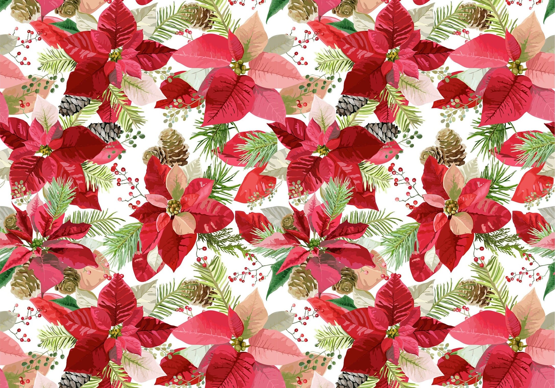Large Decoupage for Furniture - Rice Paper - Vintage Decoupage - Floral Decoupage Paper - Red Flowers