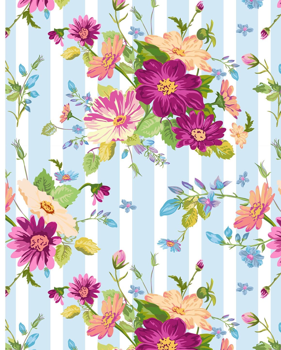 Large Decoupage for Furniture - Rice Paper - Vintage Decoupage - Floral Decoupage Paper - Pink Purple Flowers