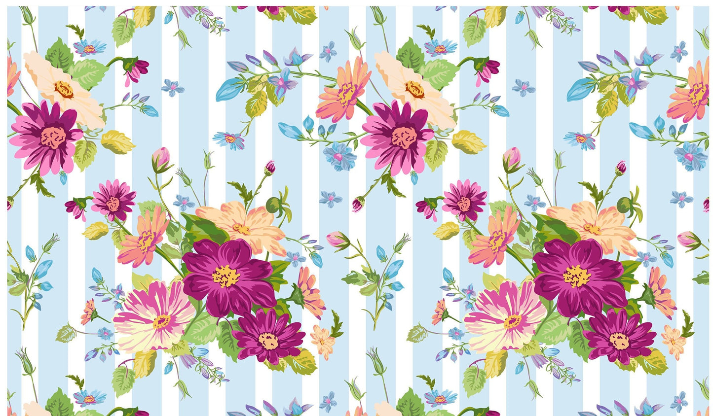 Large Decoupage for Furniture - Rice Paper - Vintage Decoupage - Floral Decoupage Paper - Pink Purple Flowers