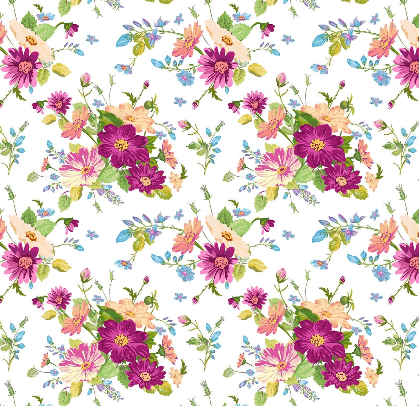 Large Decoupage for Furniture - Rice Paper - Vintage Decoupage - Floral Decoupage Paper - Pink Purple Flowers