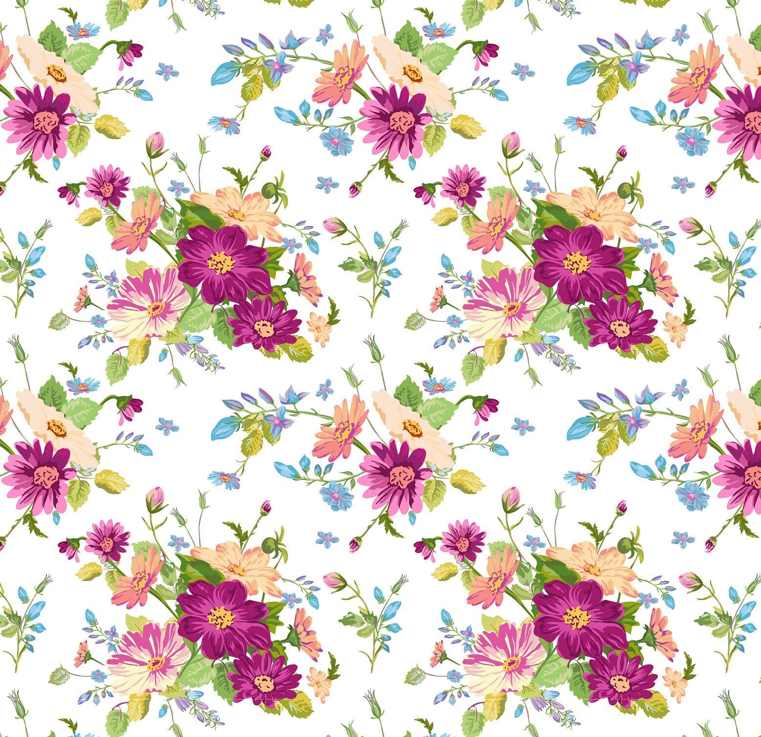 Large Decoupage for Furniture - Rice Paper - Vintage Decoupage - Floral Decoupage Paper - Pink Purple Flowers